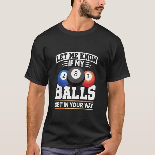 T-shirt Billiard 8 Ball Play Pool Table Cue Snooker (Devant)