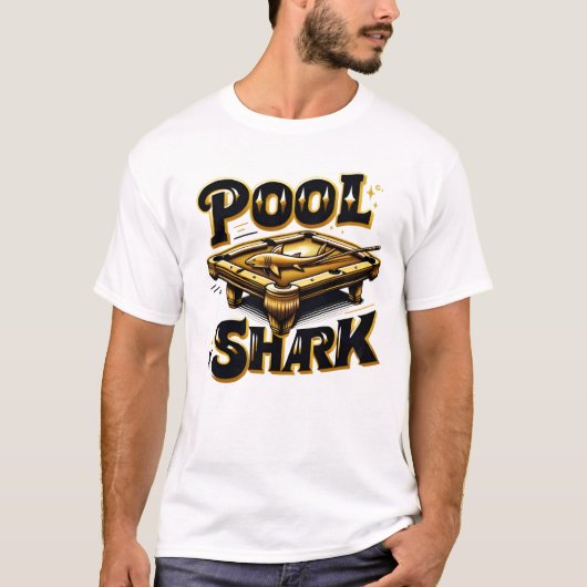 T-shirt Billiard Baron : Pool Shark Logo sur Pool Table (Devant)