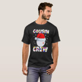 T-shirt Billiard Cue Ball Play Pool Cousin Crew Christmas  (Devant entier)