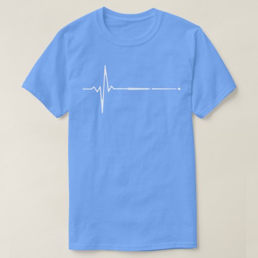 T-shirt Billiard Cue Heartbeat (Design devant)