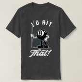 T-shirt Billiard Cue Sports Funny 8Ball toon Pool (Design devant)