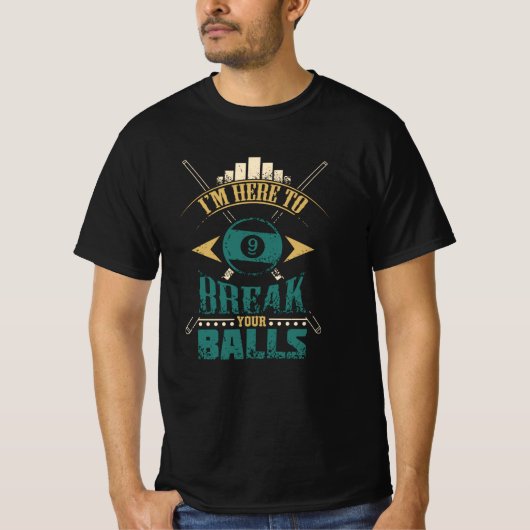 T-shirt Billiard Funny (Devant)