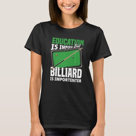 T-shirt Billiard Player Snooker Pool Player (Devant)