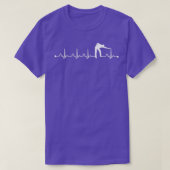 T-shirt Billiard Pool Heartbeat EKG Billiard Player Pulse (Design devant)