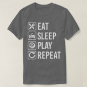 T-shirt Billiard Snooker PoolMangez le sommeil Répéter (Design devant)