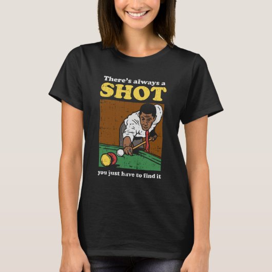 T-shirt Billiard Snooker Retro (Devant)