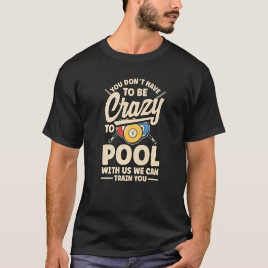 T-shirt Billiard Team Snooker Player Pool (Devant)
