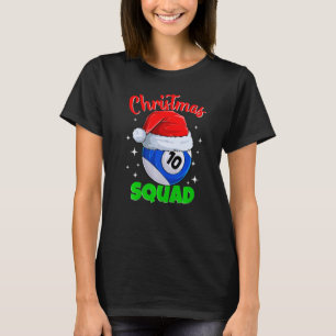 T-shirt Billiards 10 Ball Christmas Squad Balls Billes Bil