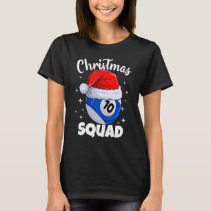 T-shirt Billiards 10 Ball Christmas Squad Balls Billes Bil