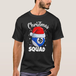 T-shirt Billiards 10 Ball Christmas Squad Balls Billes Bil