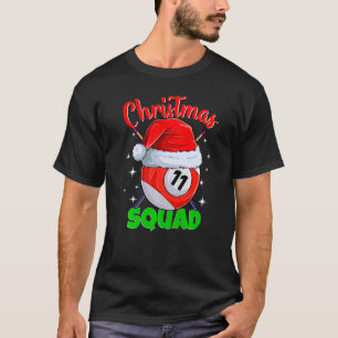 T-shirt Billiards 11 Ball Christmas Squad Pool Balls Billi