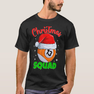 T-shirt Billiards 13 Ball Christmas Squad Balls Billes Bil
