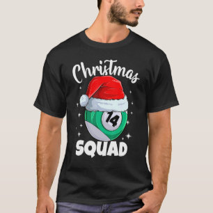 T-shirt Billiards 14 Ball Christmas Squad Balls Billes Bil
