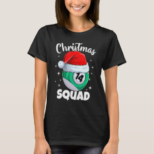 T-shirt Billiards 14 Ball Christmas Squad Balls Billes Bil