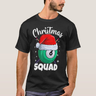 T-shirt Billiards 6 Ball Christmas Squad Balls Billard Bil