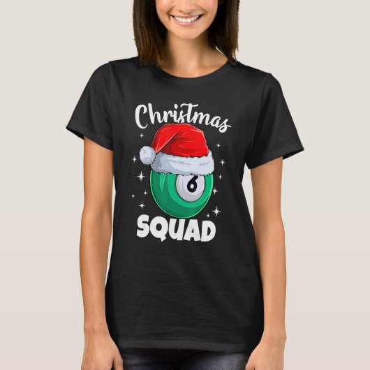 T-shirt Billiards 6 Ball Christmas Squad Balls Billard Bil (Devant)