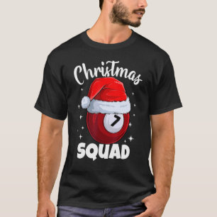 T-shirt Billiards 7 Ball Christmas Squad Balls Billard Bil