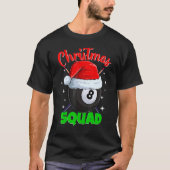 T-shirt Billiards 8 Ball Christmas Squad Pool Balls Billia (Devant)