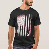 T-shirt Billiards American Flag USA Pool Players Et (Devant)