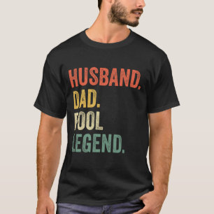 T-shirt Billiards Amusant Mari Papa Pool Joueur Légende Vi