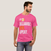 T-shirt Billiards Beer Repeat Funny Billiard (Devant entier)