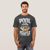 T-shirt Billiards Snooker Pool Game Player Sports Competit (Devant entier)