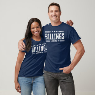 T-shirt BILLINGS MONTANA Étoiles & rayures