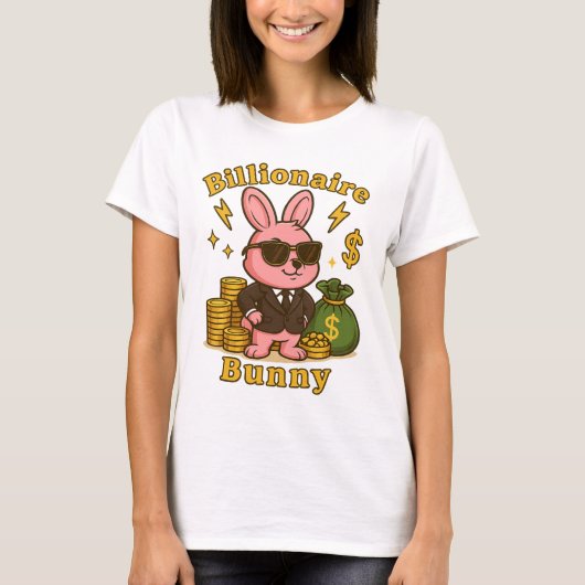 T-shirt Billionaire Bunny : Cool et riche dessin animé (Devant)