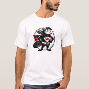T-shirt Billot de castor canadien à carreaux buffle