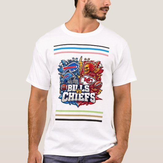 T-shirt bills contre chiefs (Devant)