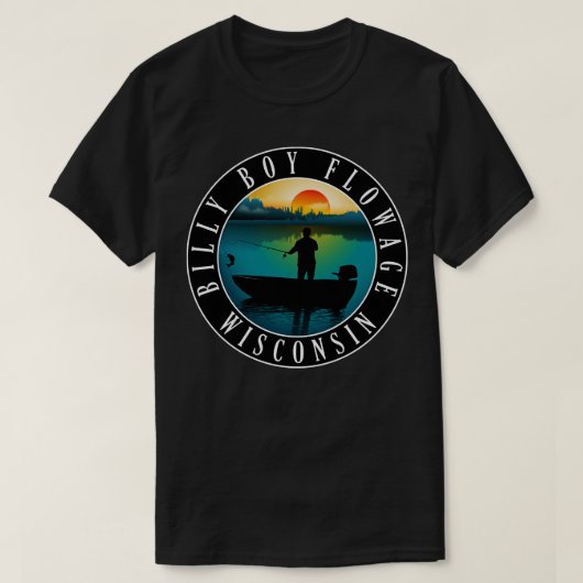T-shirt Billy Boy Flown Wisconsin Fishing (Design devant)