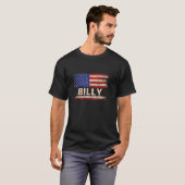 T-shirt Billy Premier nom Chemise Billy Nom drapeau améric (Devant entier)