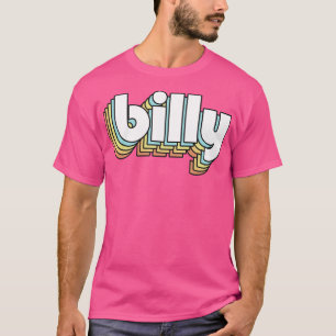 T-shirt Billy Retro Typographie Arc-en-ciel style défraîch