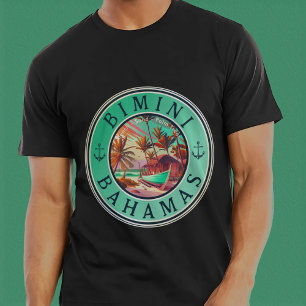 T-shirt Bimini Bahamas ancre Pêche Voyage bateau Vintage