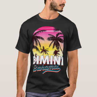 T-shirt Bimini Bahamas Palm Tree Beach Vacances été Soleil