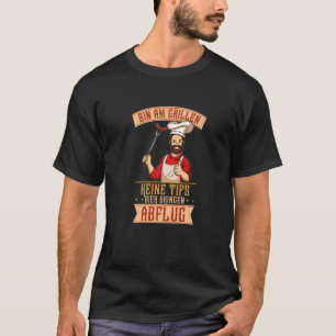 T-shirt Bin Am Grillen Keine Tips Bier Bringen Abflug Bar