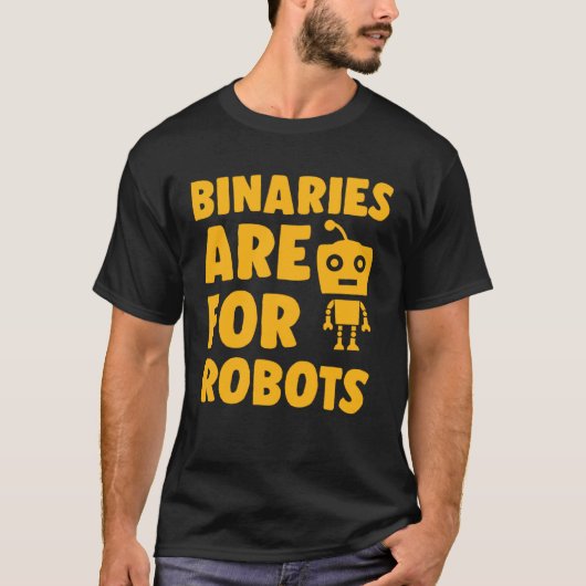 T-shirt Binaries Are For Robots Cute Genderfluid Nonbinary (Devant)
