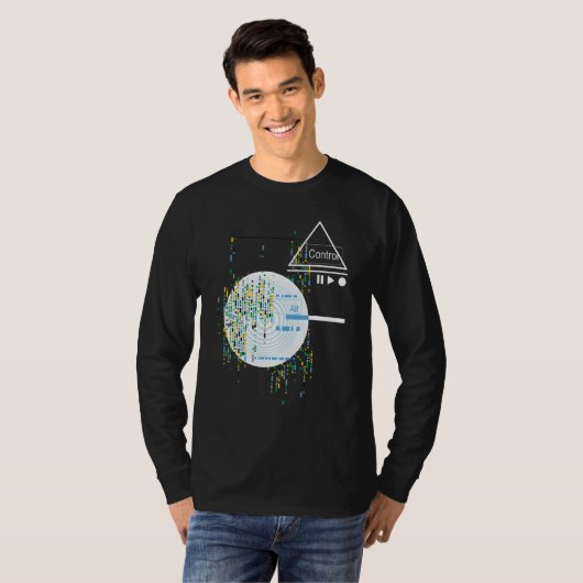 T-shirt Binary Code Retro Geek programmeur ordinateur Nerd (Devant entier)