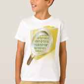 T-shirt Binary Data Magnification de verre Recherche de fi (Devant)