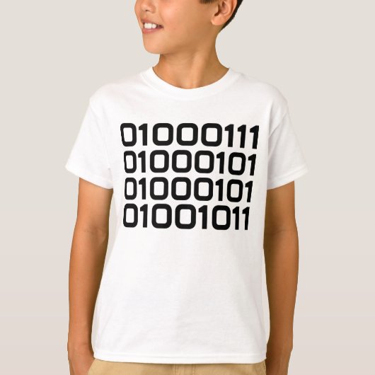 T-shirt BINARY Geek FUN Graphic Tee (Devant)