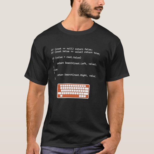 T-shirt Binary Tree C# Search Node Programmation Logiciel (Devant)