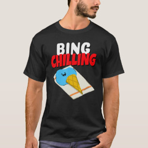 T-shirt Bing Chilling Crème de glace Mème de fonte crème g