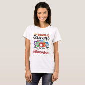 T-shirt Bingo Anniversaire Femmes Novembre (Devant entier)