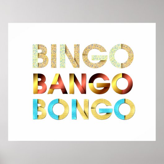 T-SHIRT Bingo Bango Bongo Poster (Voorkant)