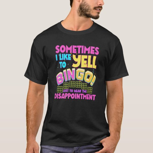 T-shirt Bingo Caller Humour Lottery Lucky Winning Card Pla (Devant)