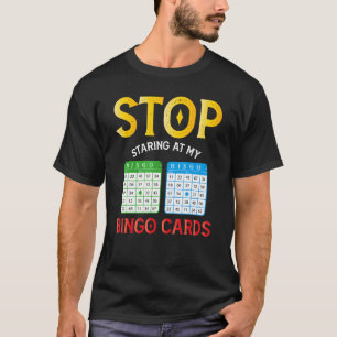 T-shirt Bingo Cartes Joueur Humour Lucky Jeu Sarcasm Appar