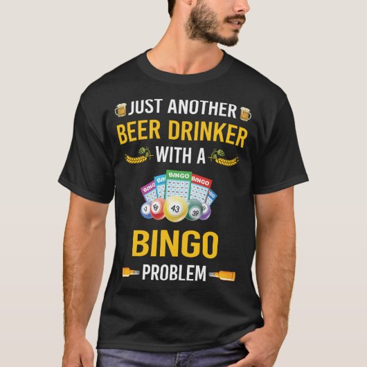 T-shirt Bingo de buveur de bière (Devant)