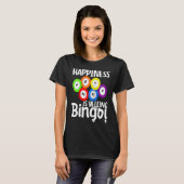 T-shirt Bingo Happiness Is Yelling Bingo Raglan Baseball (Devant entier)