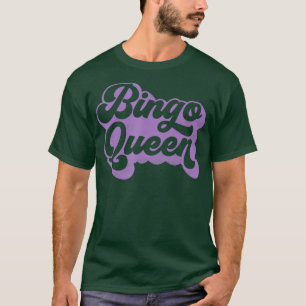 T-shirt Bingo Queen pour appelants ou joueurs en violet