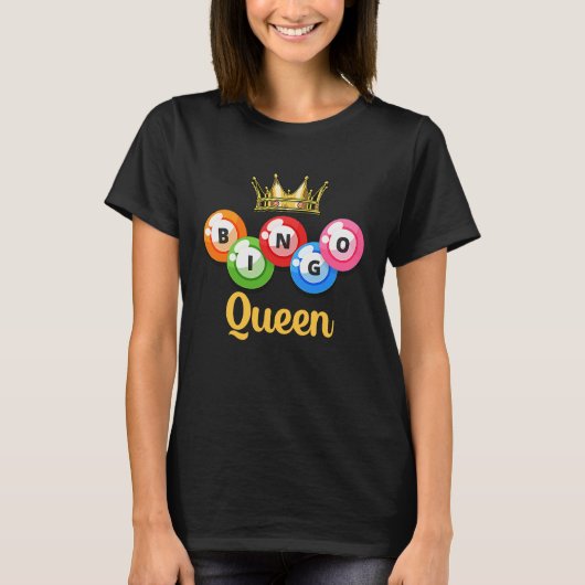 T-shirt Bingo Queen Womens  Bingo Player (Devant)